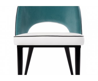 Стул на металлокаркасе Bard white / green