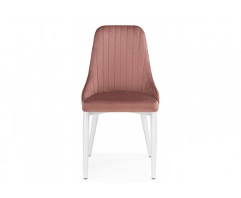 Стул на металлокаркасе Kora dark pink / white