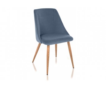 Стул на металлокаркасе Morgan blue / wood