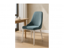 Стул на металлокаркасе Kora light blue / white