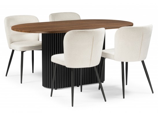 Стол Барон 160 х 90 орех кантри / черный