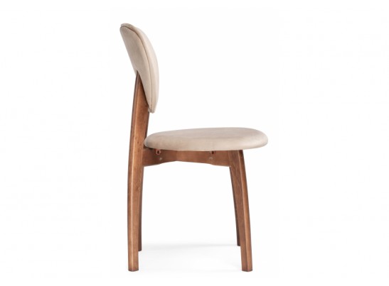 Деревянный стул Вакимо ткань tenerife beige / миланский орех