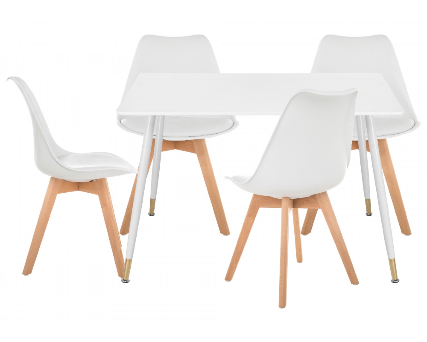 Обеденная группа Акура white / wood