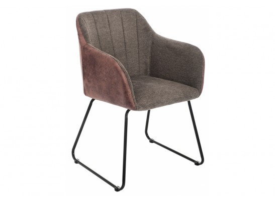 Стул Stef grey / dark red