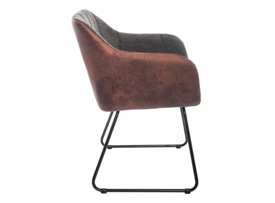 Стул Stef grey / dark red