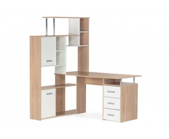 Компьютерный стол КС15 левый дуб сонома