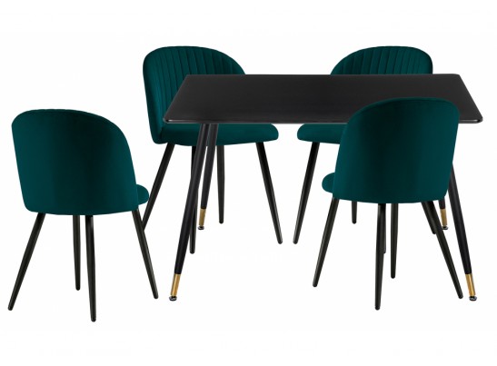 Обеденная группа Cельда black / green