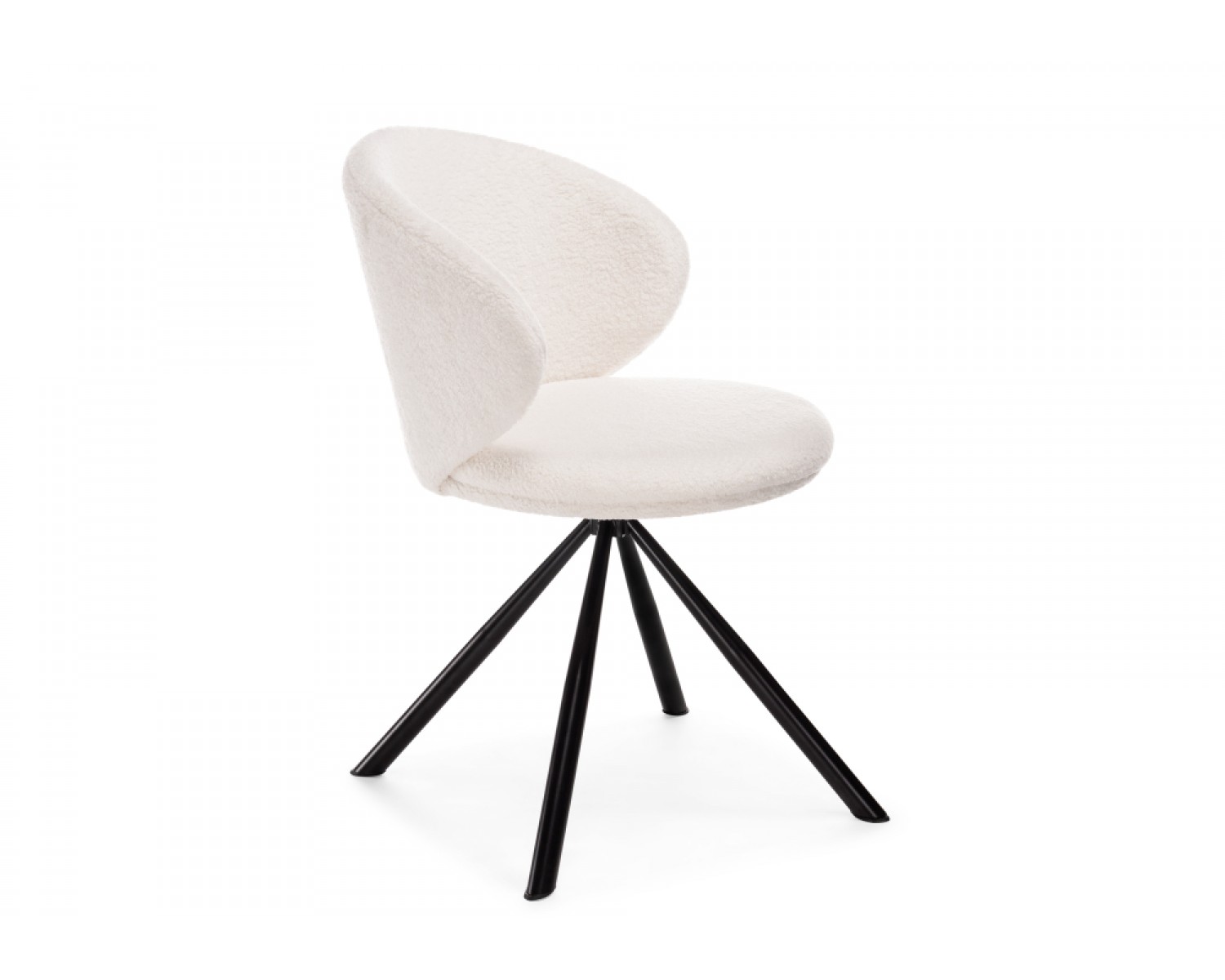 Стул на металлокаркасе Solomon крутящийся white / black