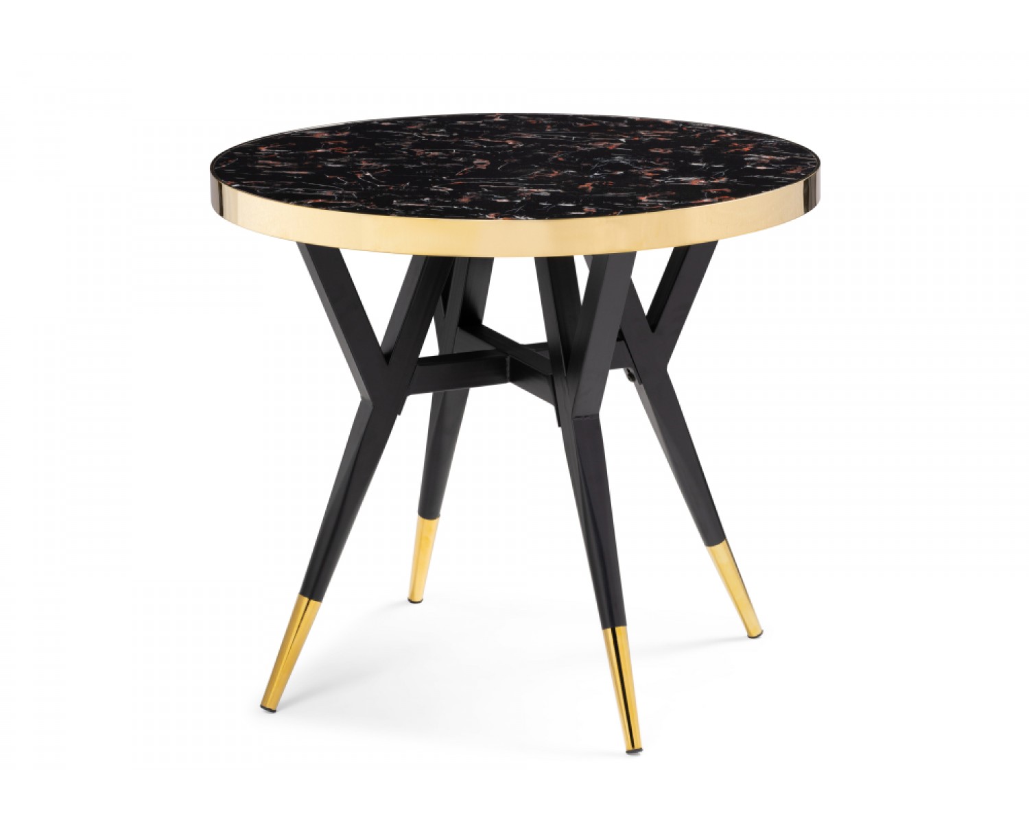 Стол Selina 80х72 black / gold