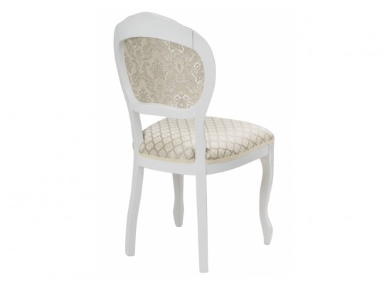 Деревянный стул Лауро патина серебро / бежевый