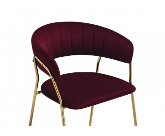 Стул на металлокаркасе Kamelia 1 wine red / gold