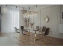 Стул на металлокаркасе Lana dark grey / gold