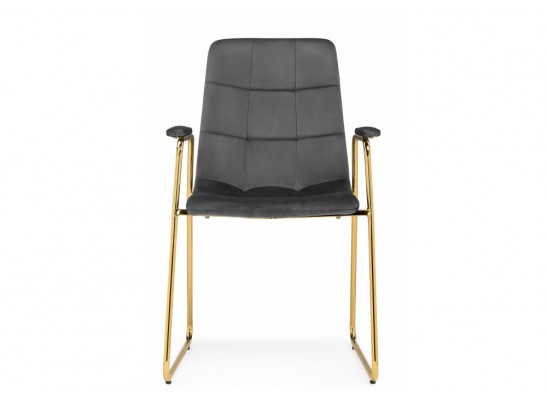 Стул на металлокаркасе Lana dark grey / gold