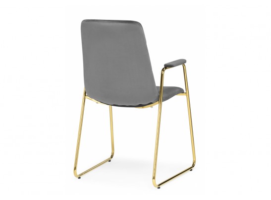Стул на металлокаркасе Lana dark grey / gold