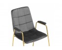 Стул на металлокаркасе Lana dark grey / gold