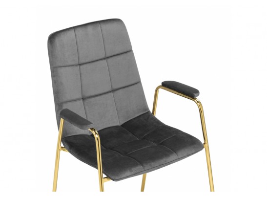 Стул на металлокаркасе Lana dark grey / gold