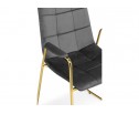 Стул на металлокаркасе Lana dark grey / gold