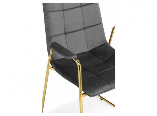 Стул на металлокаркасе Lana dark grey / gold