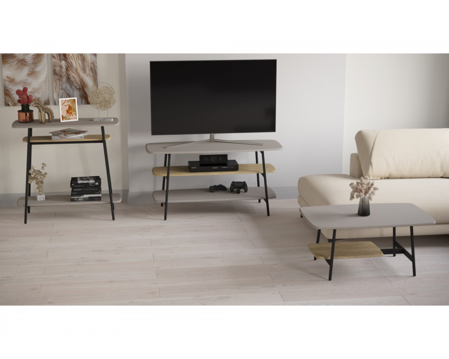 Журнальный стол Калифорния Юкон Капучино/дуб сонома