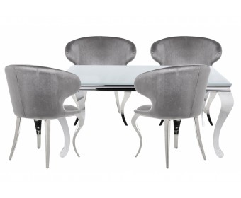 Обеденная группа Таширо white / gray
