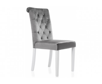Стул Amelia white / fabric grey