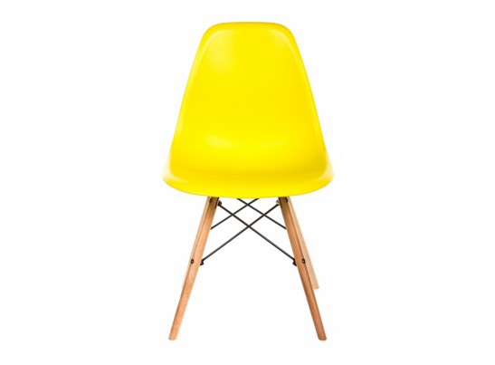 Стул Eames PC-015 желтый ножки дерево