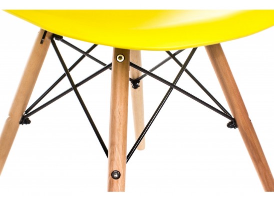 Стул Eames PC-015 желтый ножки дерево