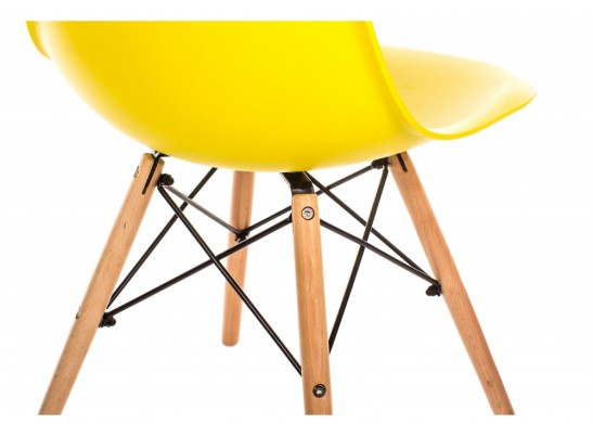 Стул Eames PC-015 желтый ножки дерево