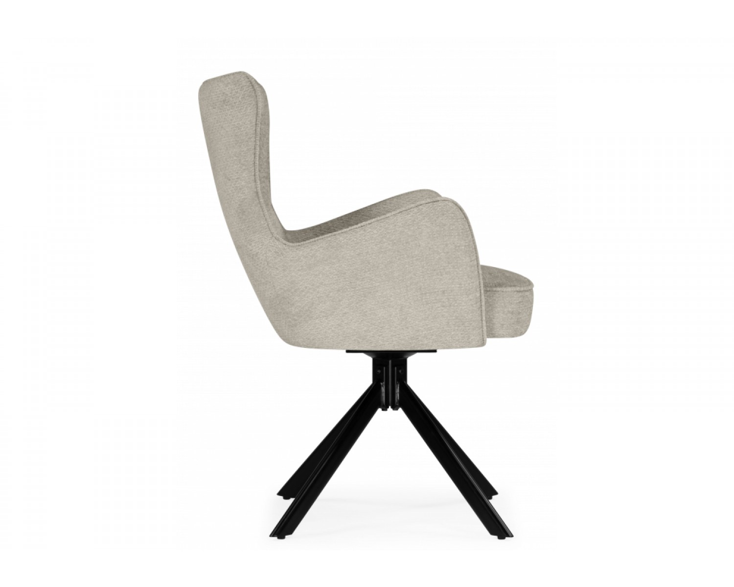 Стул на металлокаркасе Atlanta beige / black крутящийся