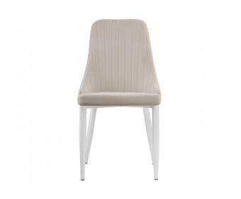Стул на металлокаркасе Kora white / beige