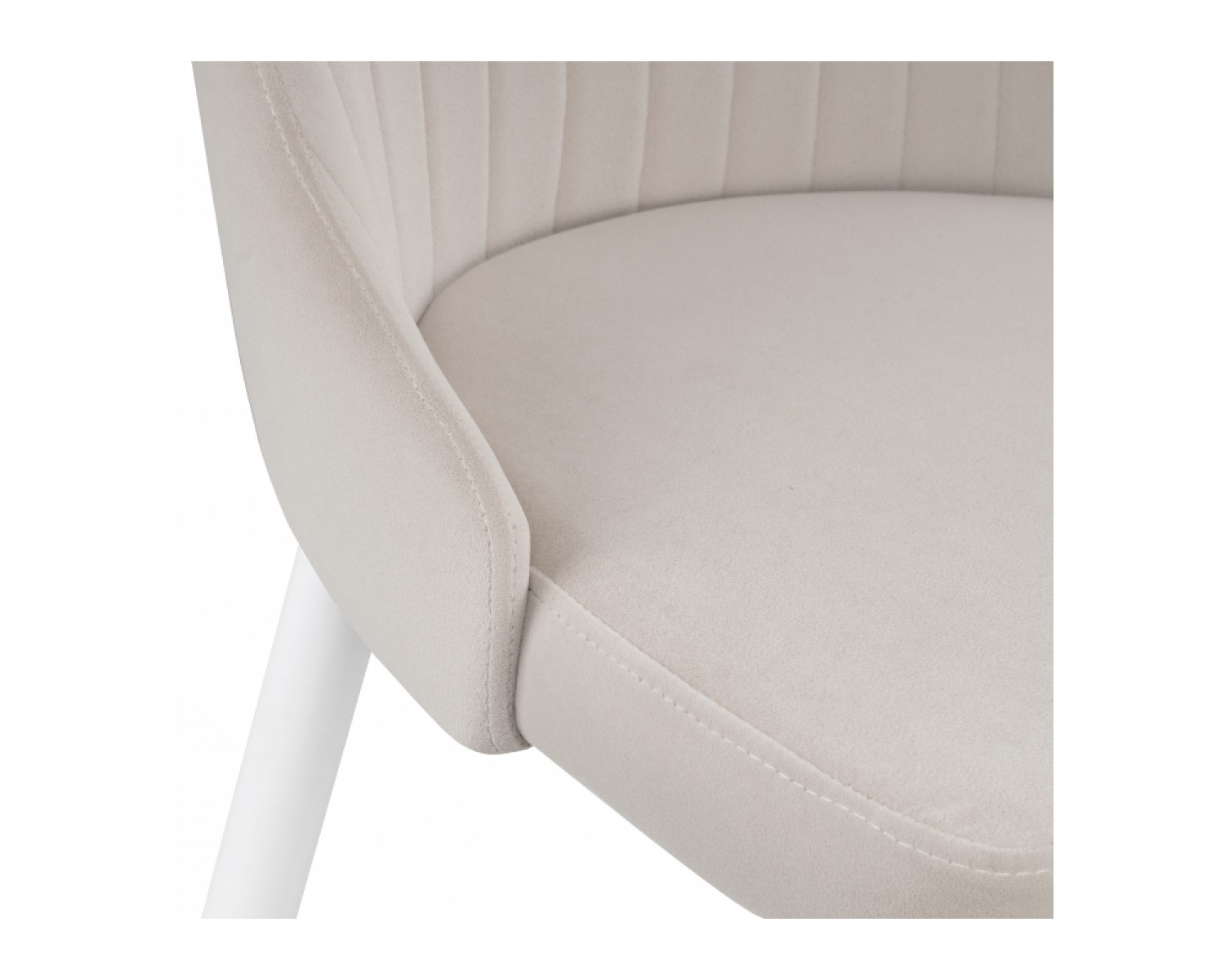 Стул на металлокаркасе Kora white / beige