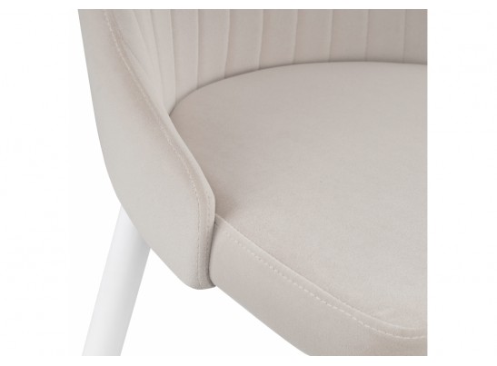 Стул на металлокаркасе Kora white / beige