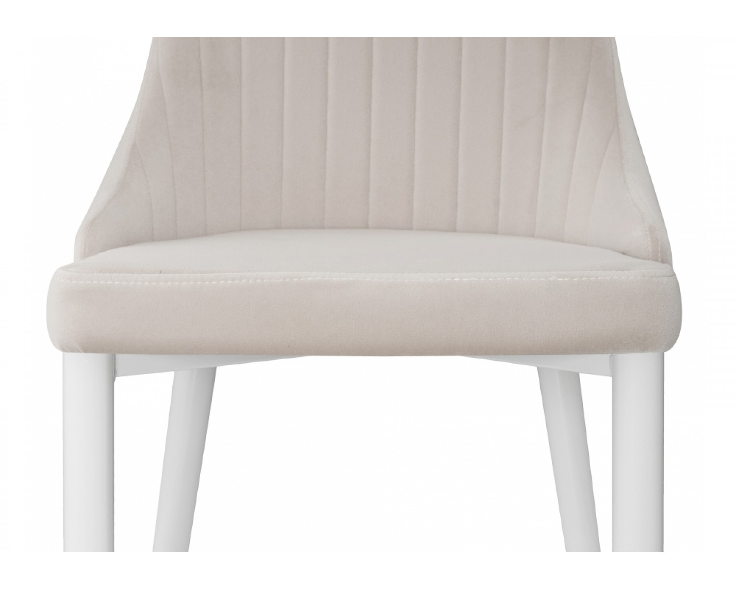 Стул на металлокаркасе Kora white / beige