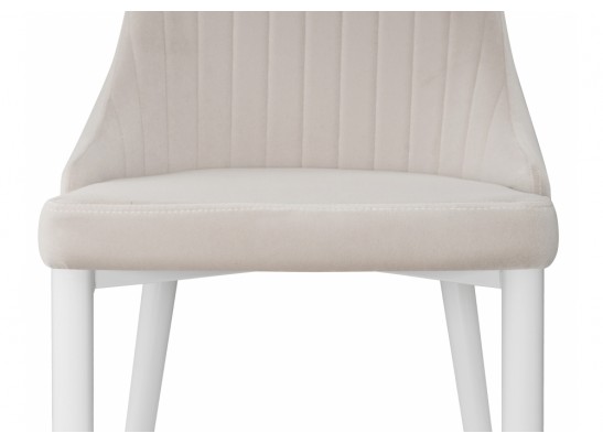 Стул на металлокаркасе Kora white / beige