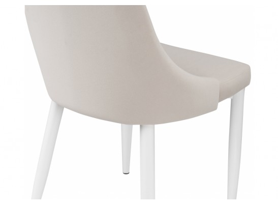Стул на металлокаркасе Kora white / beige