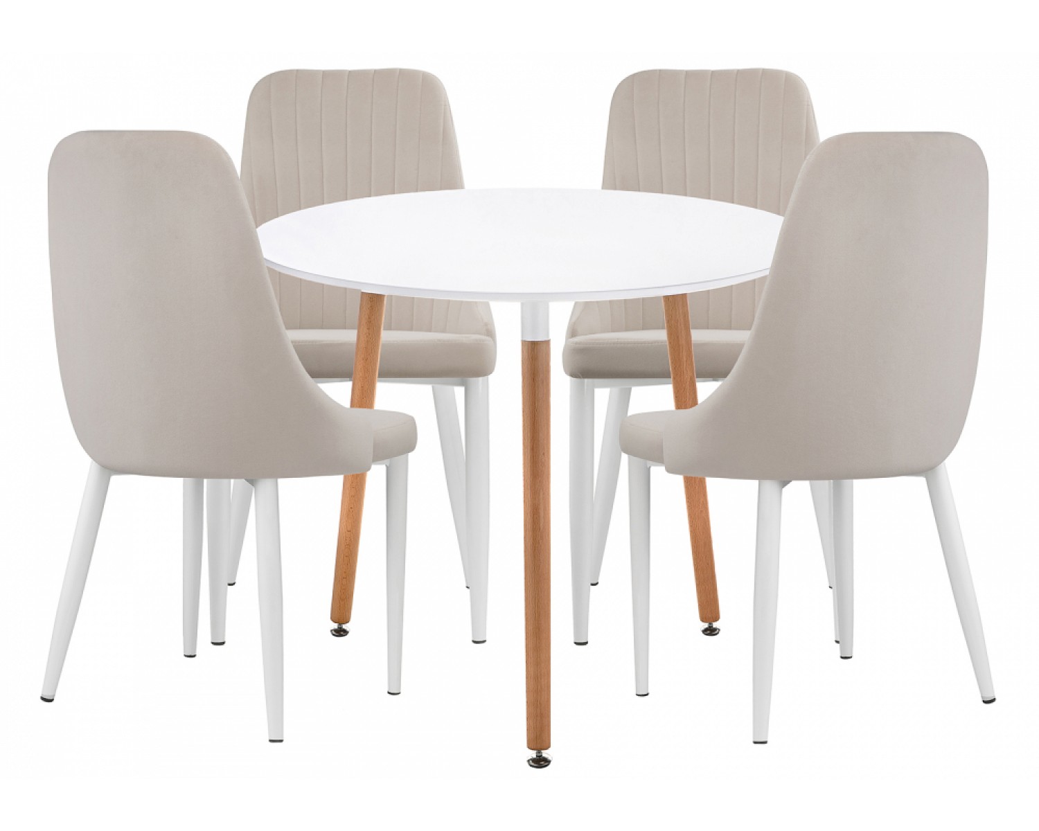 Обеденная группа Уин 80 white / beige
