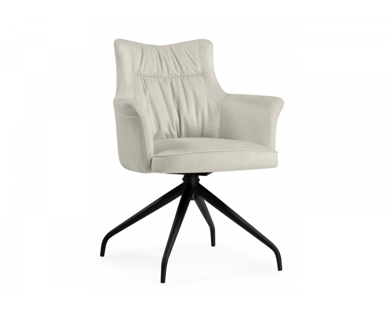 Стул на металлокаркасе Kaser 360 крутящийся ivory / black