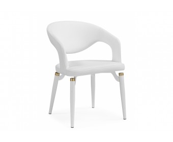 Стул на металлокаркасе Palma white / white and gold