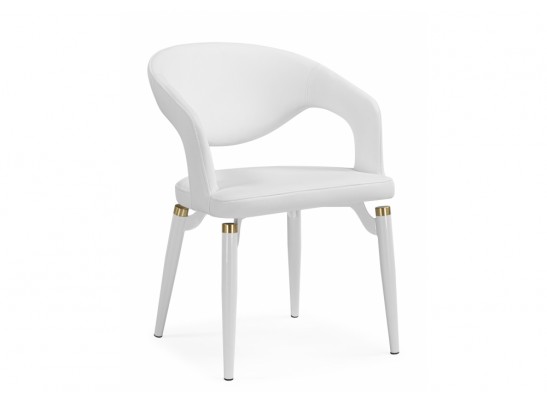 Стул на металлокаркасе Palma white / white and gold