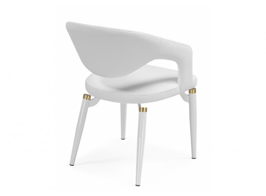 Стул на металлокаркасе Palma white / white and gold