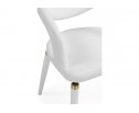 Стул на металлокаркасе Palma white / white and gold