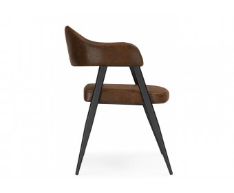 Стул на металлокаркасе Twin brown / black