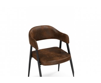 Стул на металлокаркасе Twin brown / black