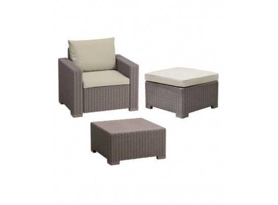 Комплект мебели Moorea table + chair + stool with cushion