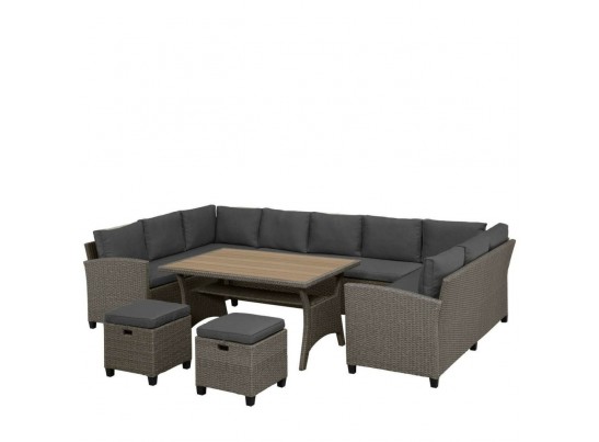 Комплект плетеной мебели AFM-370A Dark Grey