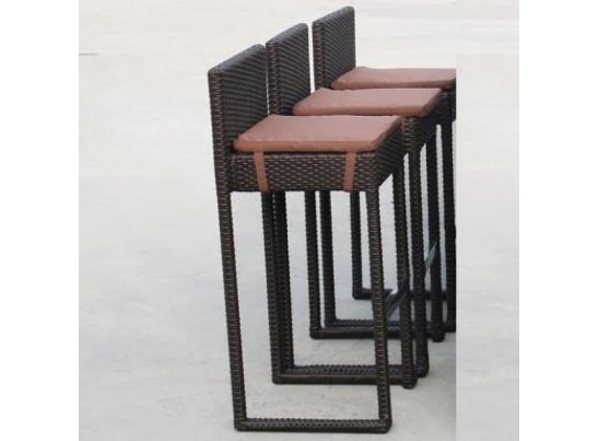 Плетеный барный стул Y390A-W63 Brown