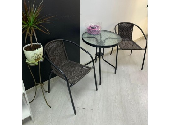 Комплект мебели Асоль-LR02 LRC-02/LRT-02-D60 Dark Brown (2+1)