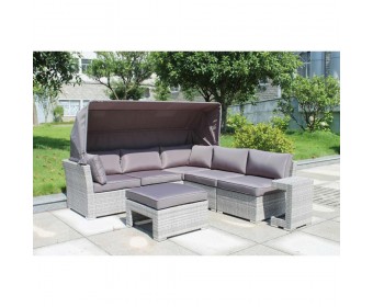 Диван-трансформер из искусственного ротанга AFM-320G Grey