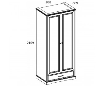Спальный гарнитур TOSCANA NEW (кр.160, шк. 2дв, 2 тумбы, комод)