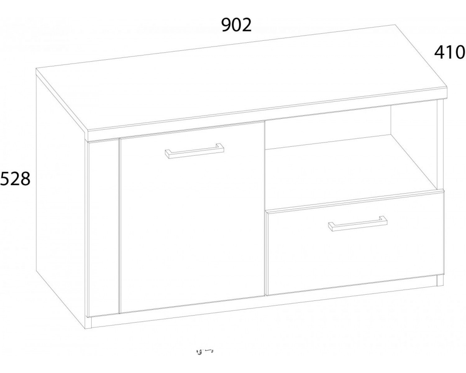 DOORSET, Тумба для обуви 1D1SN. Цвет ДУБ НАВАРРА